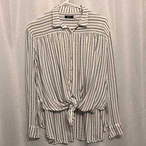 Tie Front Drapey Shirt